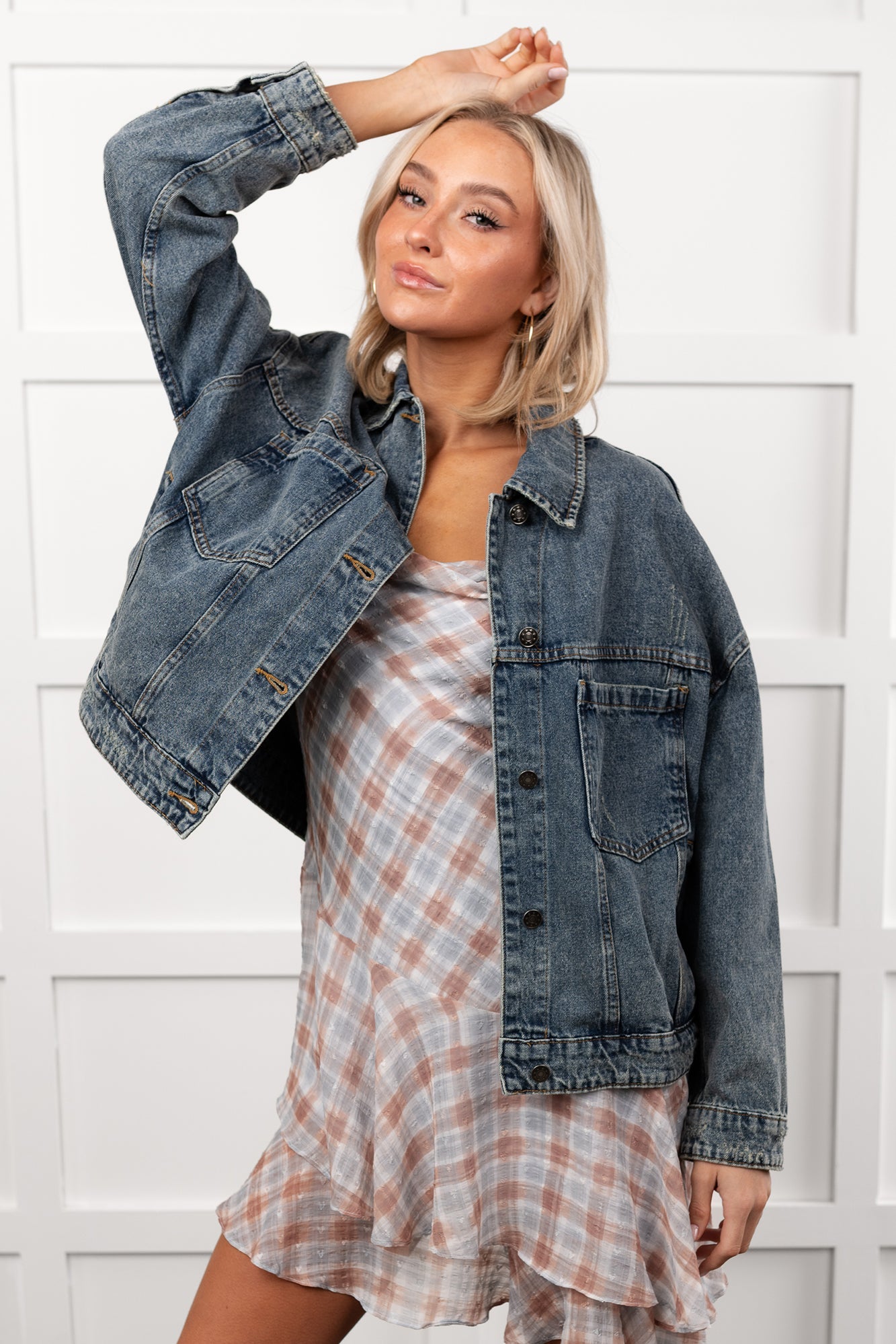 Backroad Wishes Washed Denim Jacket (Medium Wash)