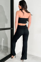 Be Here Now Two Piece Tube Top & Pants Set (Black)