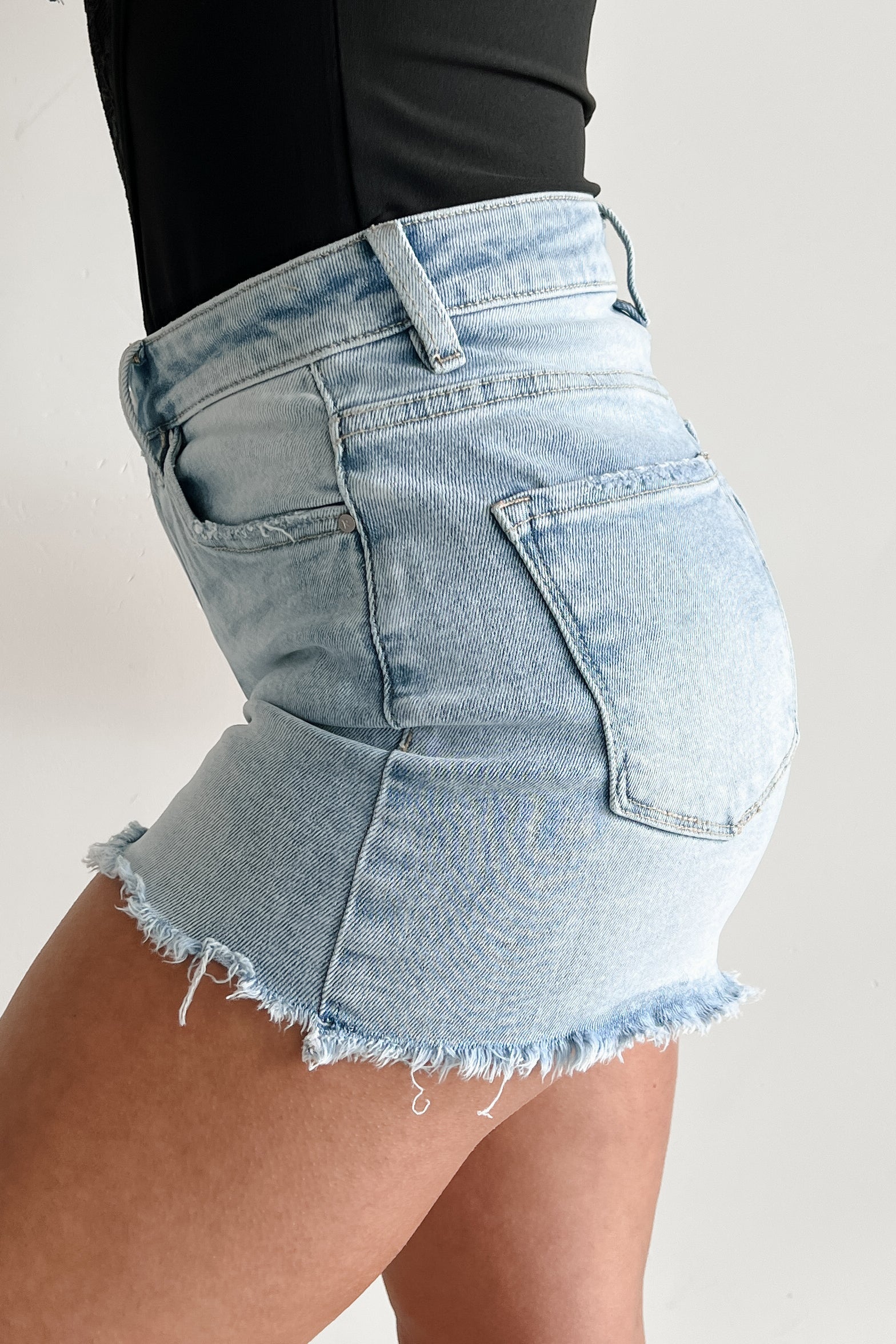 The Journey Continues High Rise Tummy Control Risen Shorts (Light)