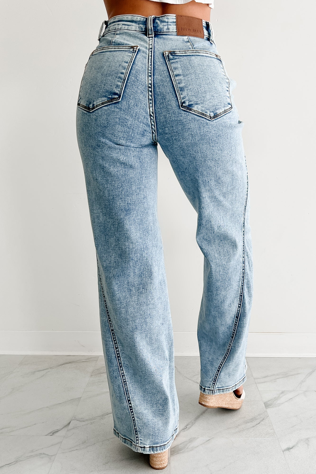 Beverly High Rise Judy Blue Wide Leg Jeans (Light)