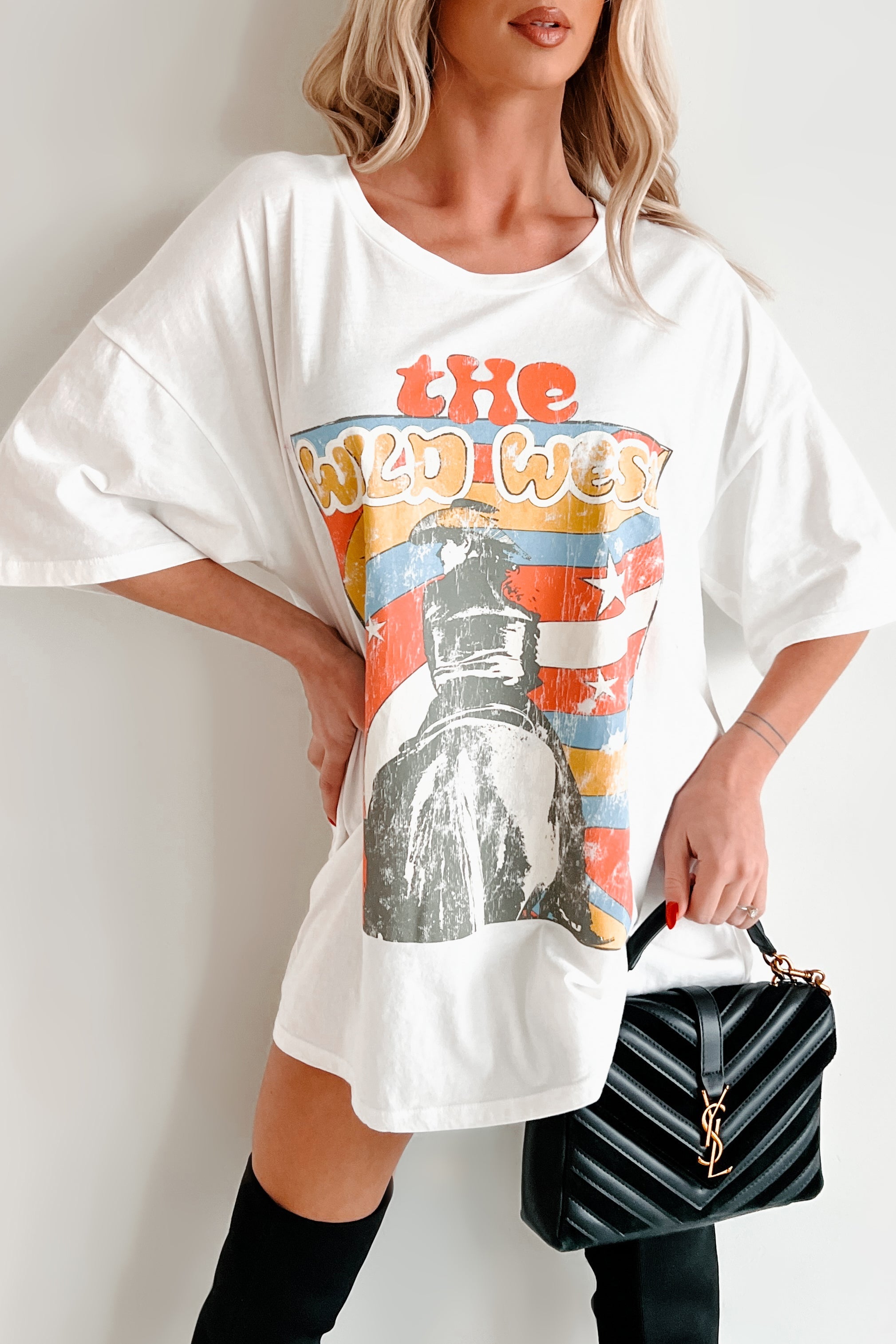 "The Wild West" Oversized Graphic Tee (Ivory)