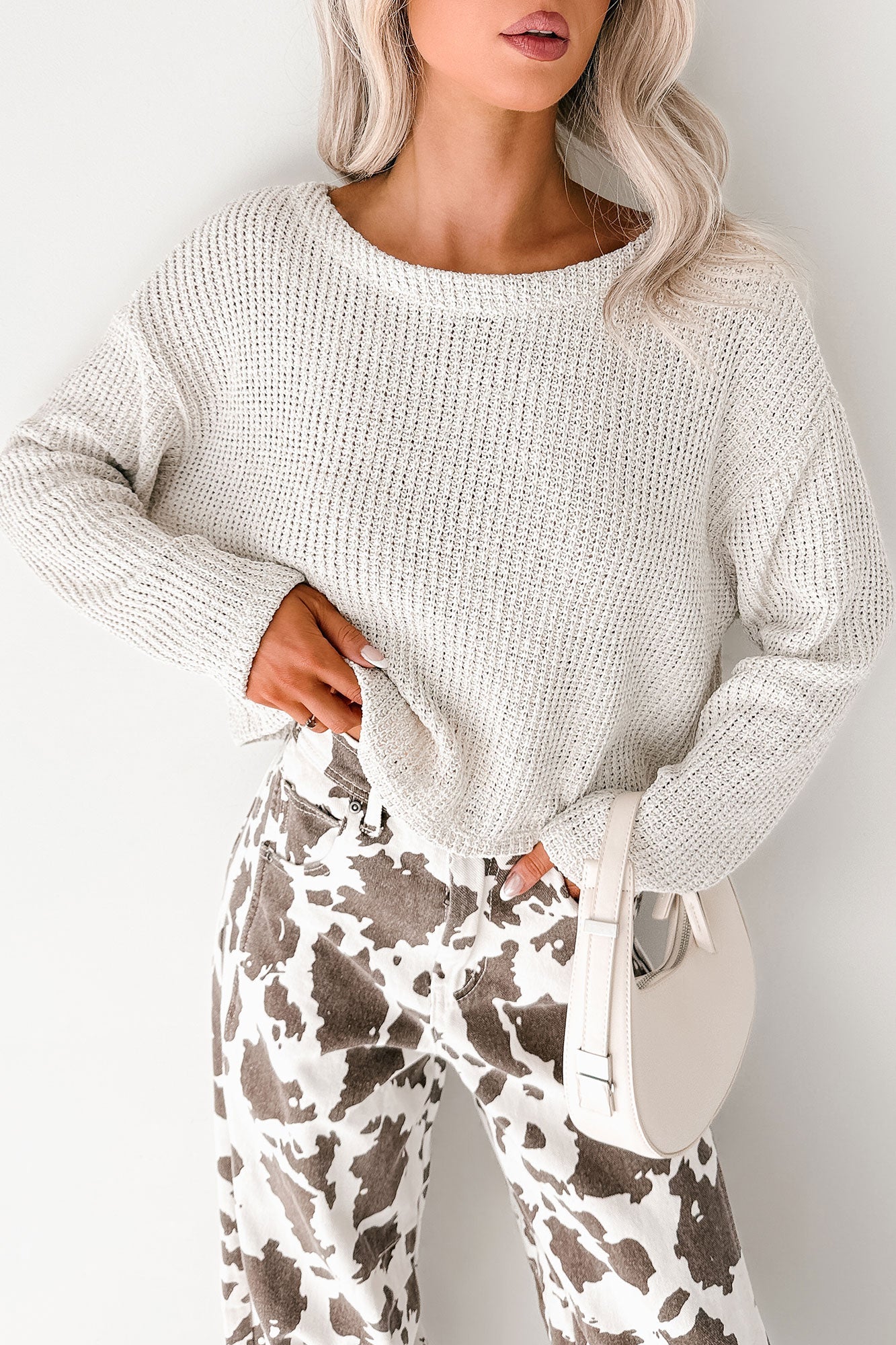 Quiet & Close Wide Neck Sweater (Natural)