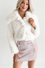 Strong Season Faux Fur Collared Jacket (Ivory)