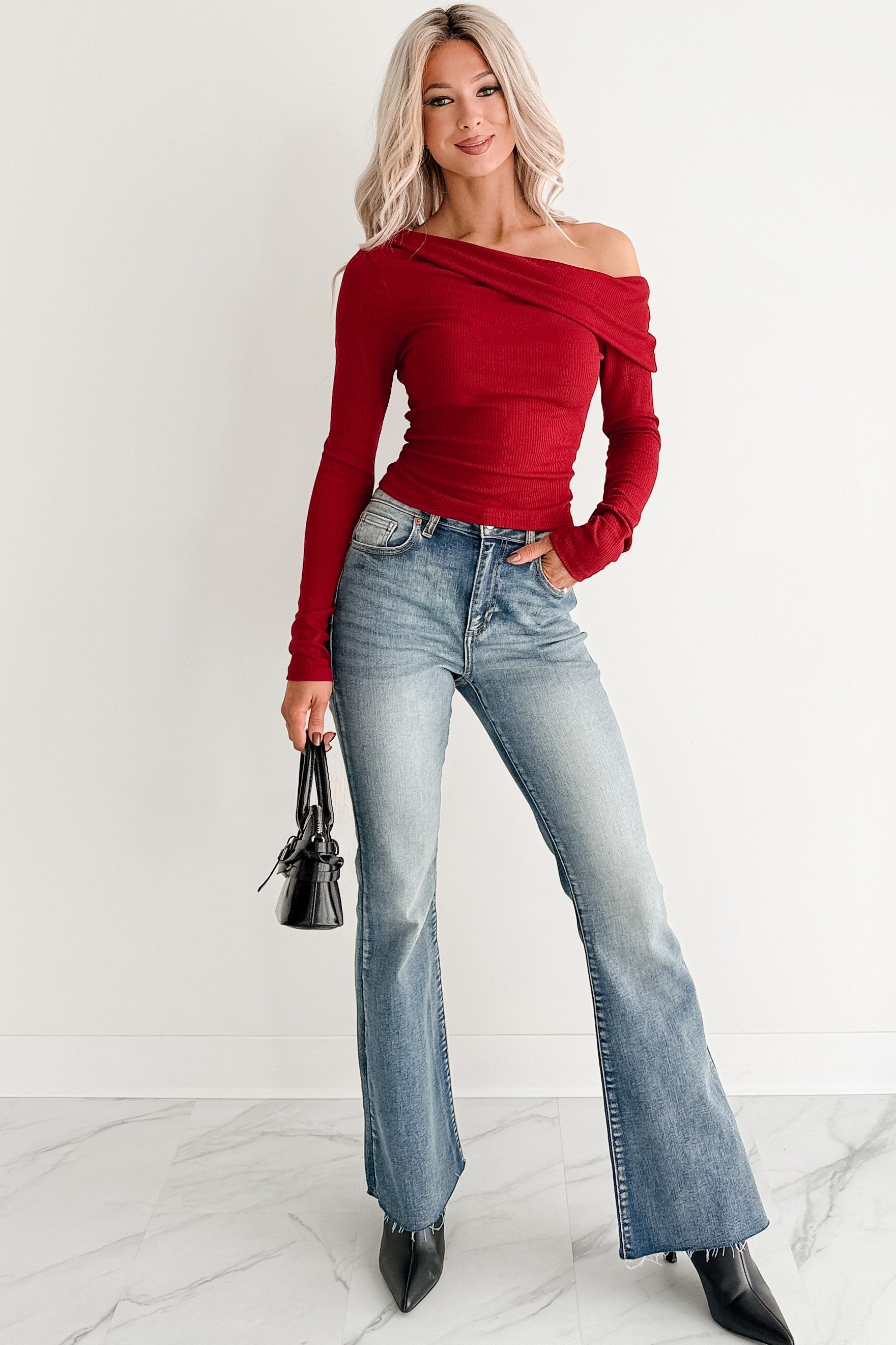 Julius High Rise Flare Sneak Peek Jeans (Medium)