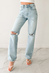 Cassie Super High Rise Cello Dad Jeans (Light Wash)