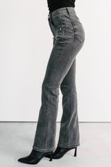 Gentry High Rise Bootcut Mica Denim Jeans (Black)