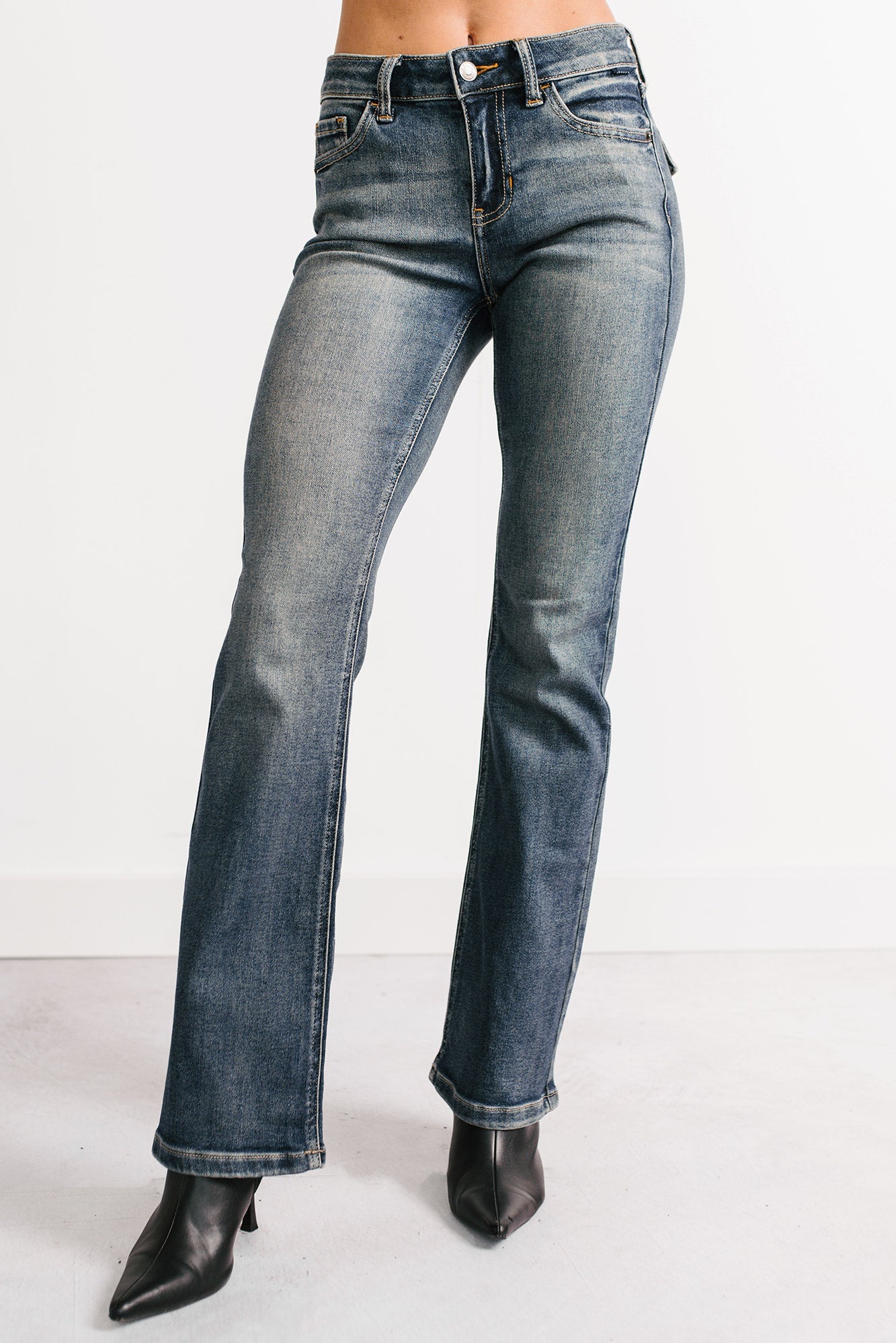 Roman Mid Rise Bootcut Cello Jeans (Dark Tint)