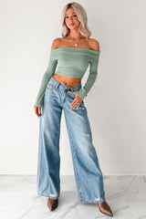 Jillian High Rise Wide Leg Mica Denim Jeans (Le Bleu)