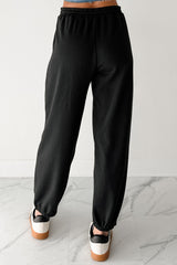 Casual Darling High Rise Jogger Sweatpants (Black)