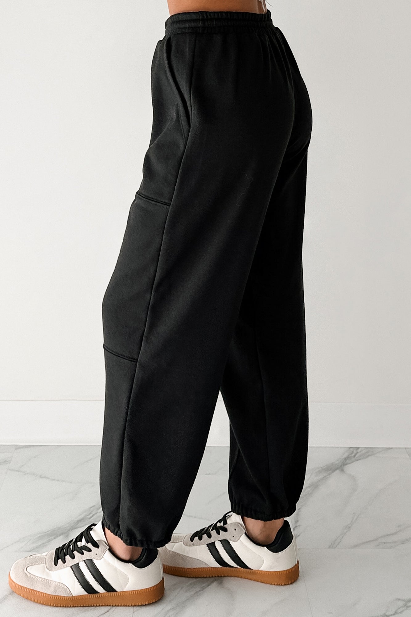 Casual Darling High Rise Jogger Sweatpants (Black)