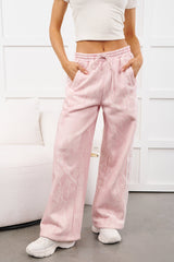 Soft Return Wide Leg Lounge Pants (Light Pink Camo)