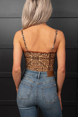 Feline Fanatic Leopard Mesh Bodysuit (Tan/Brown)