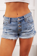 Gibson Distressed KanCan Denim Shorts (Medium)