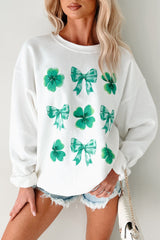 St. Paddy's Day Graphic Crewneck Sweatshirt (White)