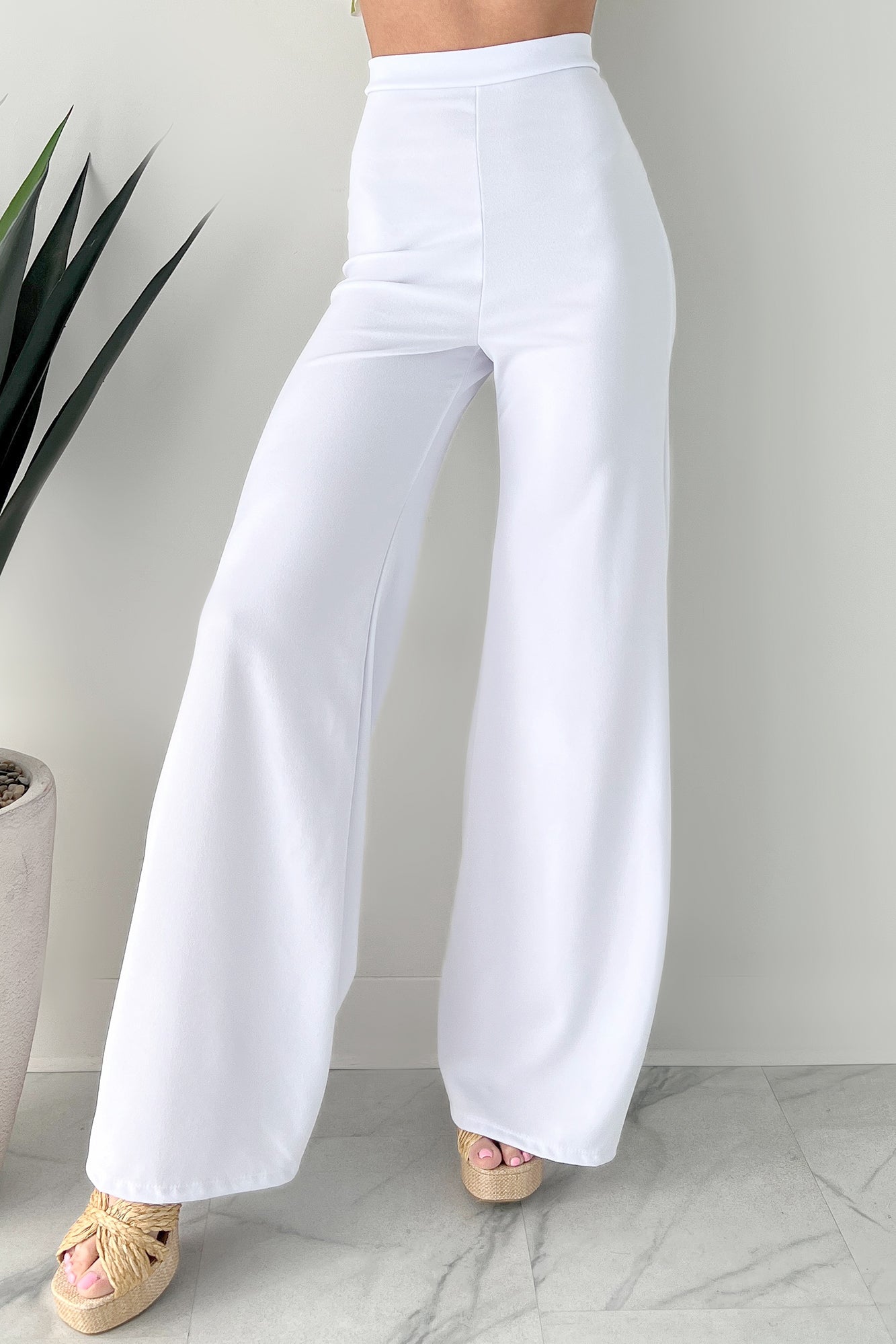 Boundless Ambition High Waist Pants (White)