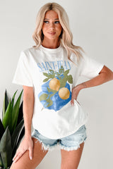 "Saint-Jean" Lemon Graphic T-Shirt (Ivory)