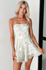 State Of Bliss Floral Romper (Green/Yellow)