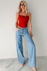 No Style Compares Lace Tank Top (Red)