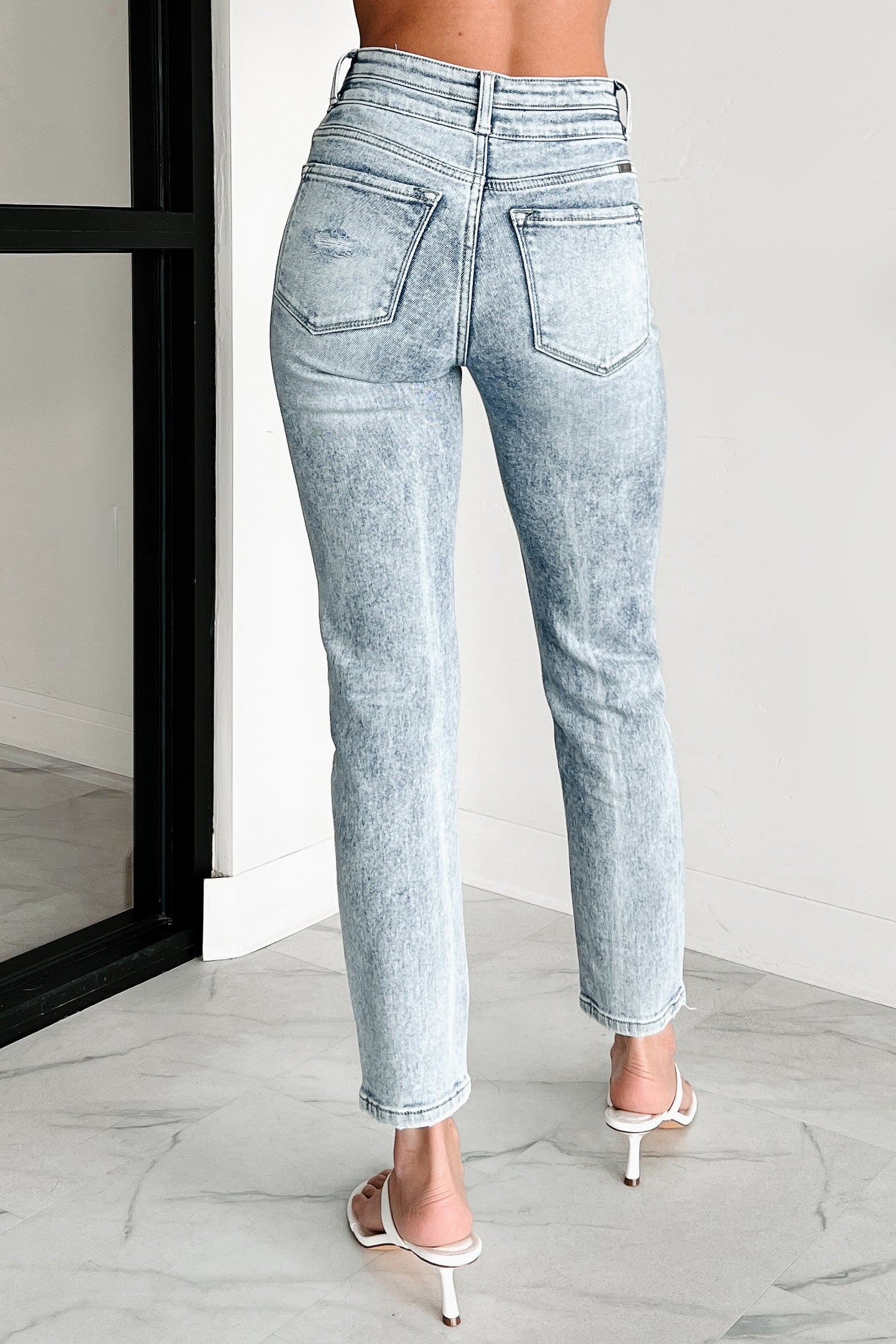 Gabe Kancan High Rise Slim Straight Jeans (Light)