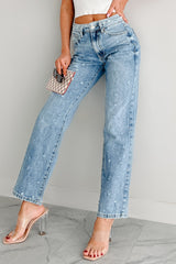 Noelle Distressed Straight Leg Special A Jeans (Medium)