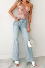 Michael Mid Rise Cello Flare Jeans (Light)
