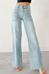 Zella High Rise Wide Leg Eunina Jeans (Medium)