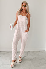 Blankets & Coffee Striped Jumpsuit (Ivory/Pink)