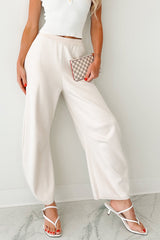 Soft Launch Era Knitted Barrel Pants (Cream)