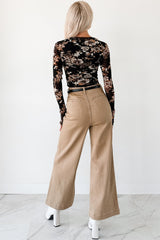 Keenan Wide Leg Denim Lovelo Jeans (Khaki)