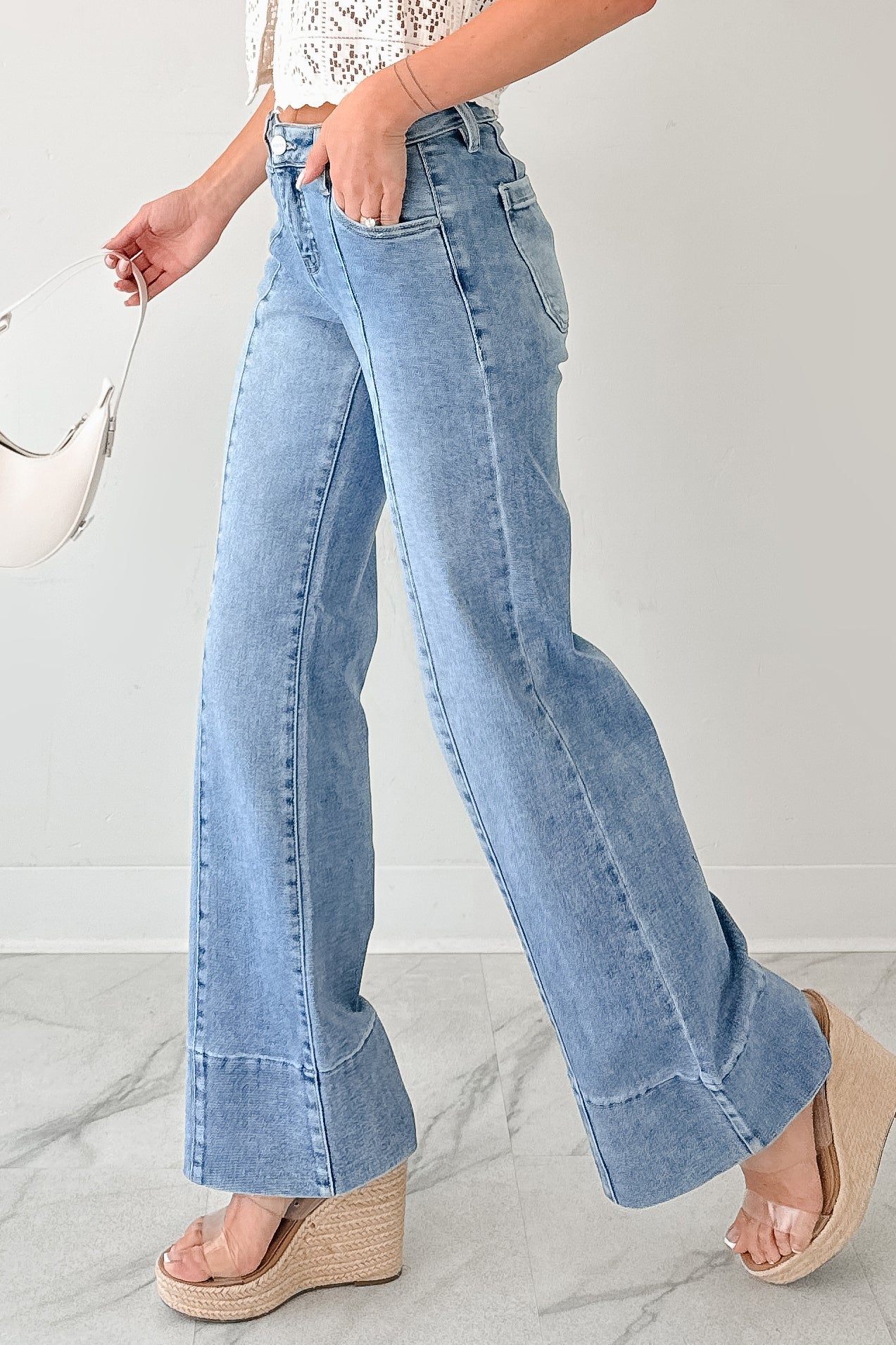 Mariana Flared Tummy Control Risen Jeans (Medium)