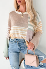 Homebody Era Colorblock Sweater Top (Yellow)