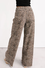 Kaya Tummy Control Wide Leg Saige Denim Jeans (Leopard)
