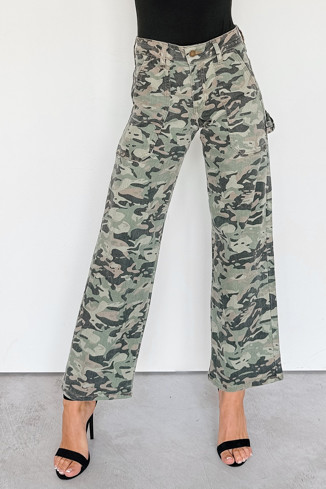 Copernicus Camo Print Straight Leg Carpenter Jeans (Camo)