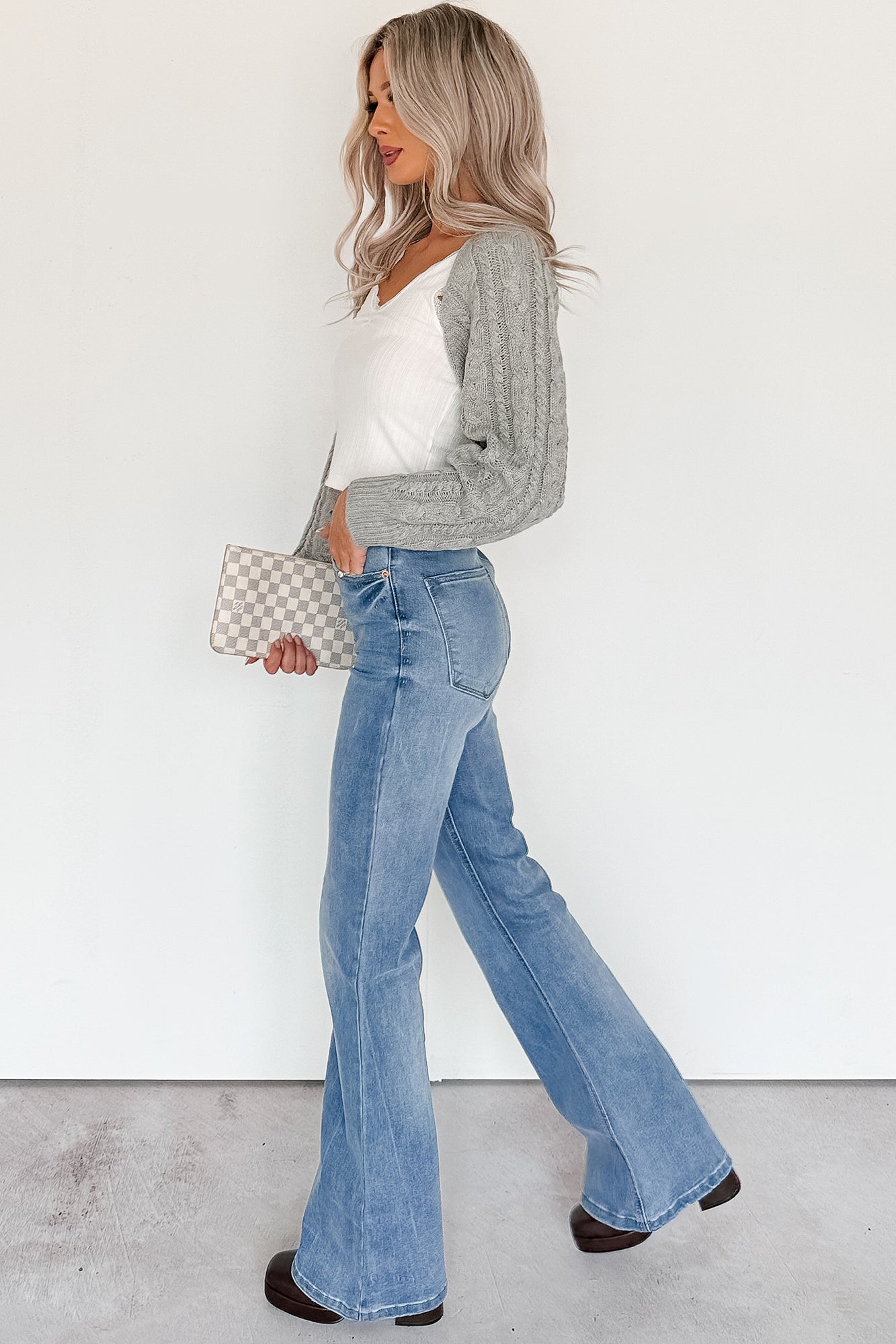 Lane Denim Signature 8 Flare Jeans (Medium Wash)