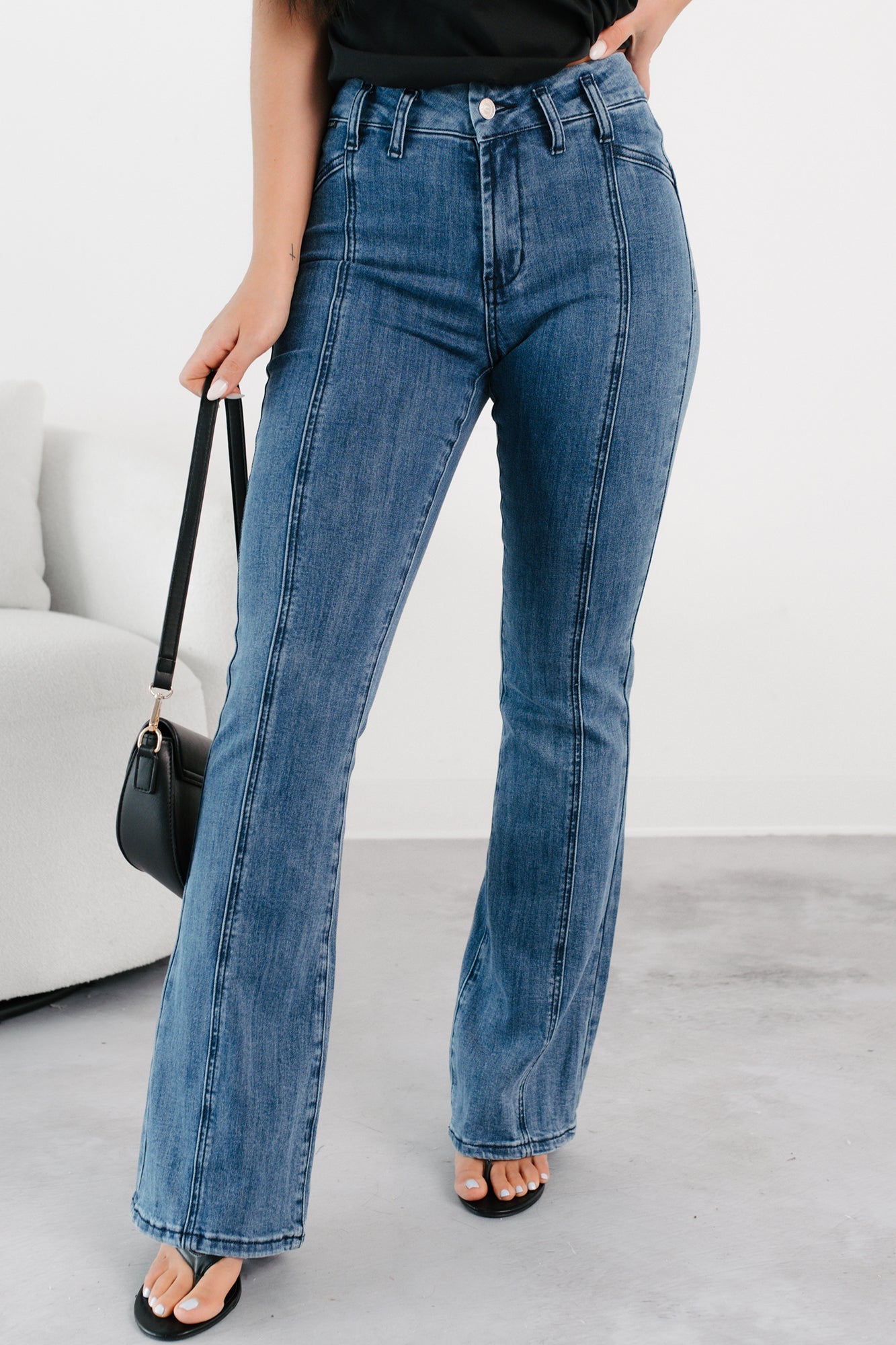 Solene High Rise Flared Special A Jeans (Dark)