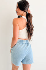 Lead Like Her Ribbed V Neck Zenana Crop Top (Sand Beige)