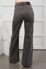 Arabella High Rise Flare Hidden Jeans (Grey)