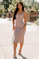 Lips Stay Sealed Floral Midi Dress (Mulberry/White)