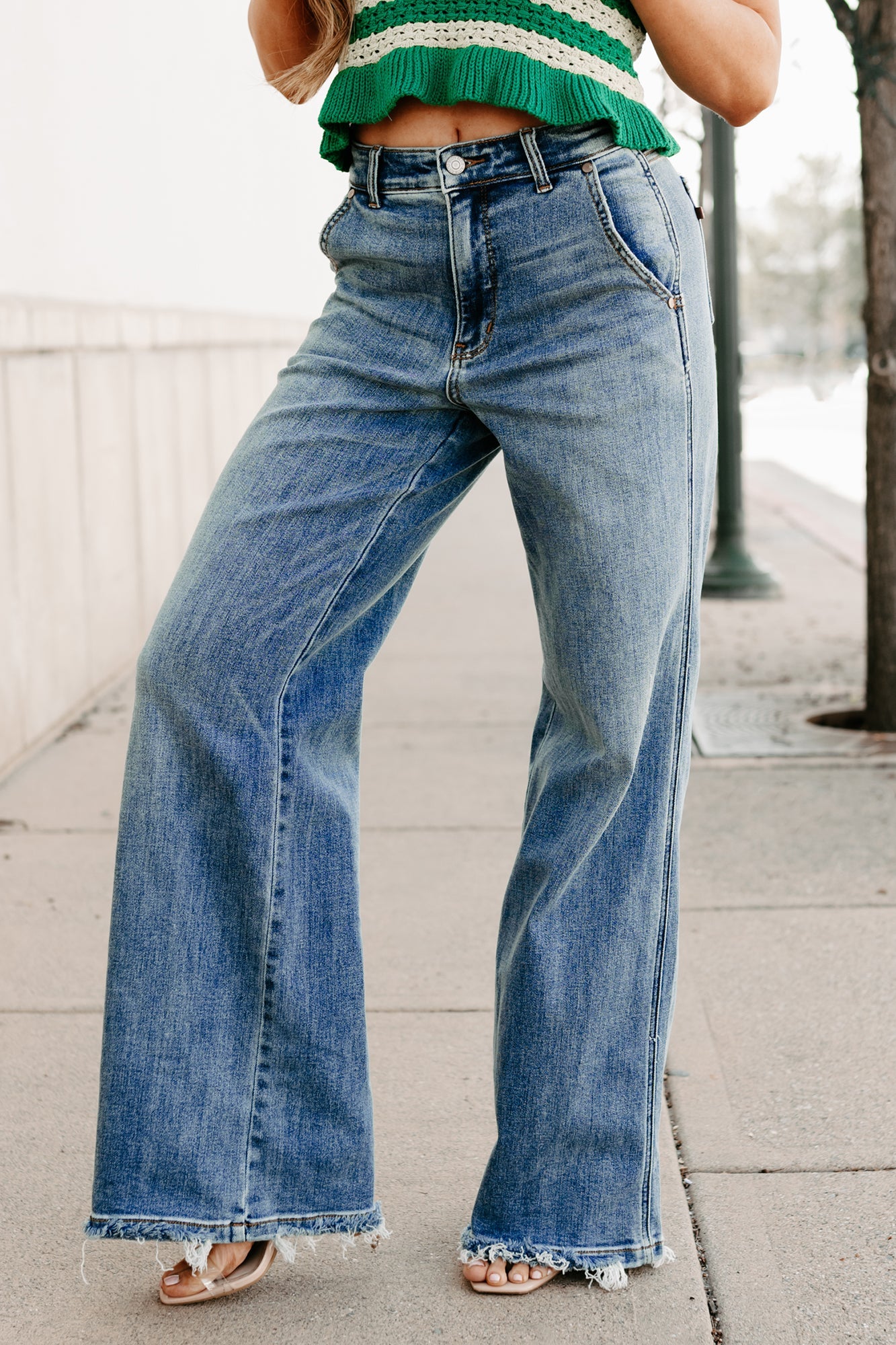 Jack High Rise Wide Leg Judy Blue Jeans (Medium)