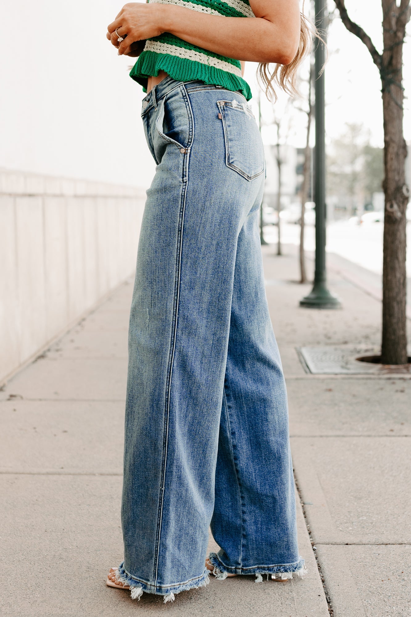 Jack High Rise Wide Leg Judy Blue Jeans (Medium)
