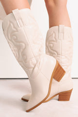 Cowgirl Glow Pointed Toe Western Boots (Sand)