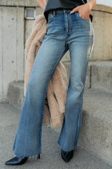 Julius High Rise Flare Sneak Peek Jeans (Medium)