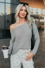 Quiet & Close Wide Neck Sweater (Taupe)